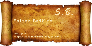 Salzer Beáta névjegykártya